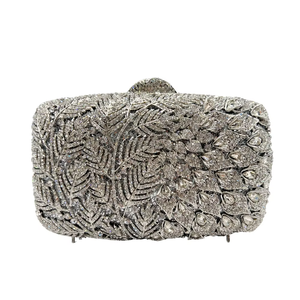 Sac à main en métal doré avec biscuits pour femme