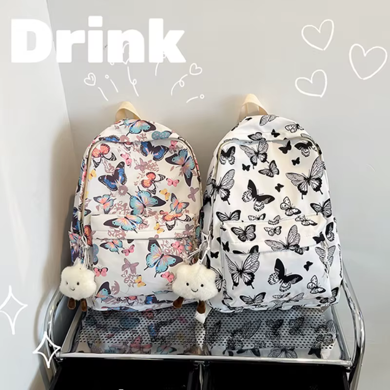 Mode papillon modèle coréen femmes sac à dos étudiant sac à dos pour l'école livre stockage et organisateur de voyage rюкзак с экраном