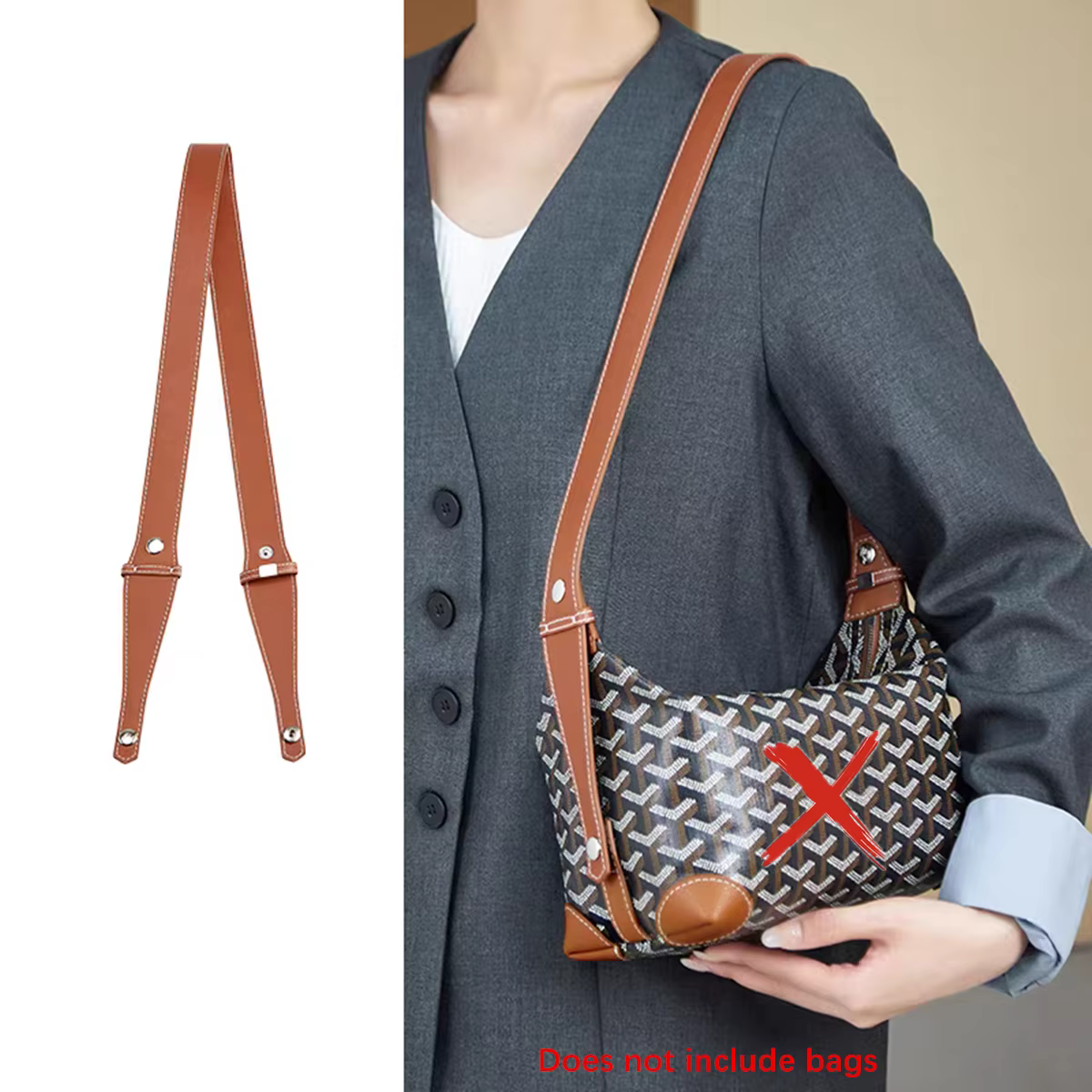 Sangle d'épaule extensible pour sac Goyard Bowling 25