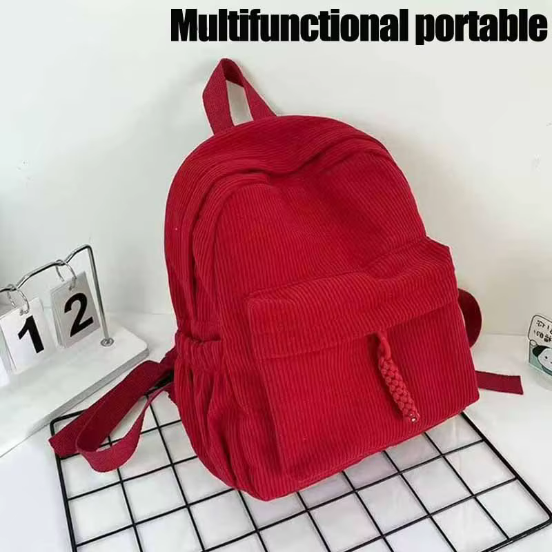 Mini sac à dos en velours côtelé durable