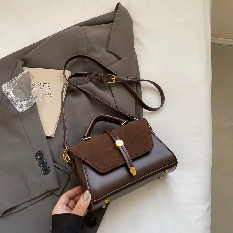 Sac à main élégant en similicuir avec bandoulière réglable
