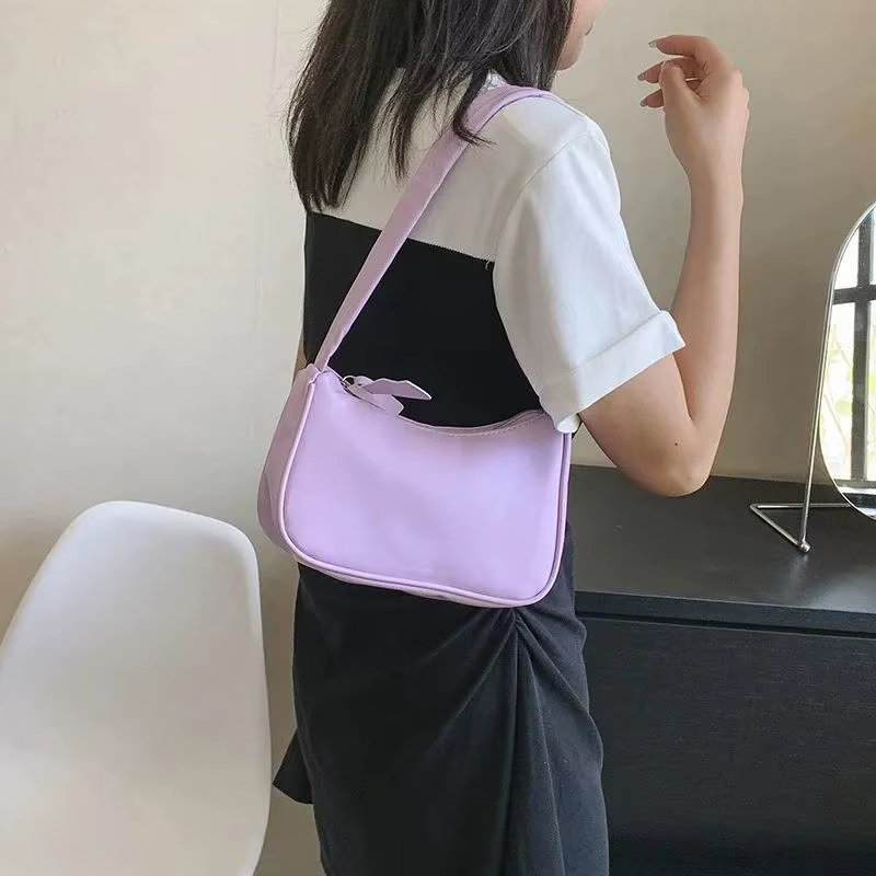 Joli nouveau 1 pièces sac à bandoulière tendance sous les bras sac à main polyvalent Niche couleur unie sac de