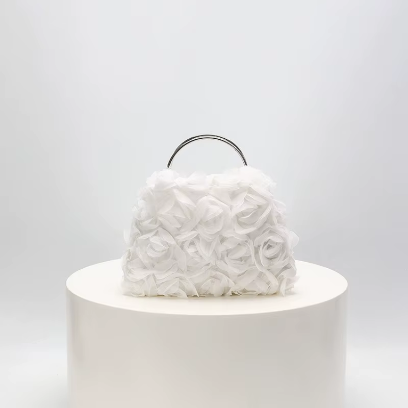 Sacs fourre-tout de luxe à fleurs roses pour femmes