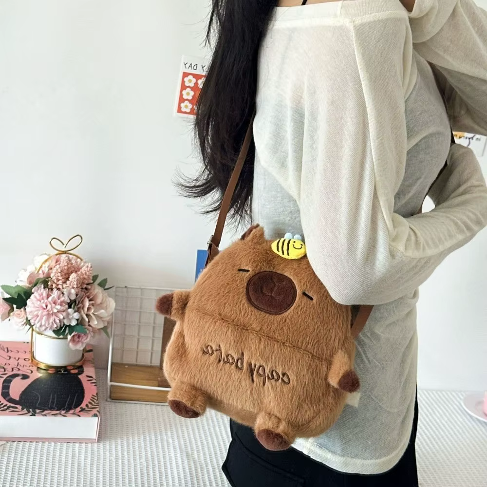 Nouveau sac à bandoulière pour téléphone portable en forme de capybara de dessin animé