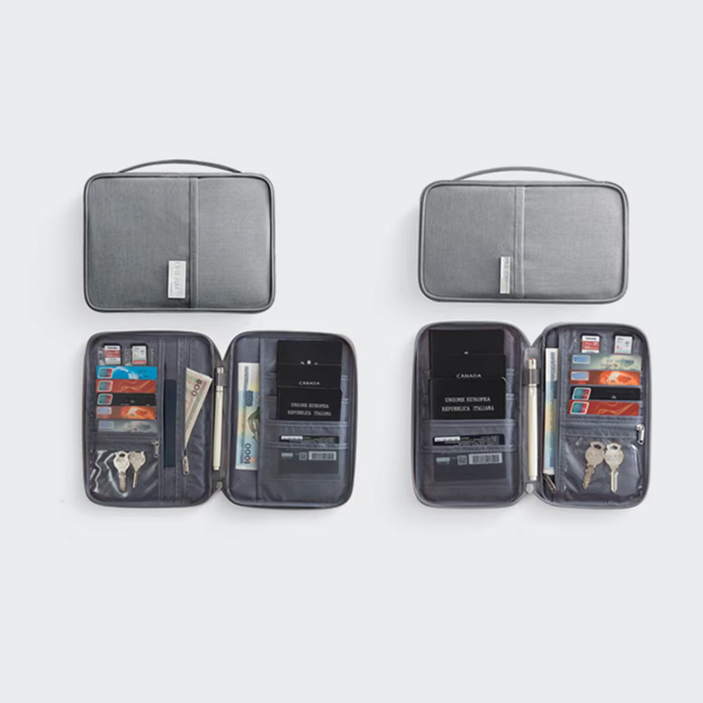 Organisateur de documents de voyage-porte-passeport étanche avec blocage RFID