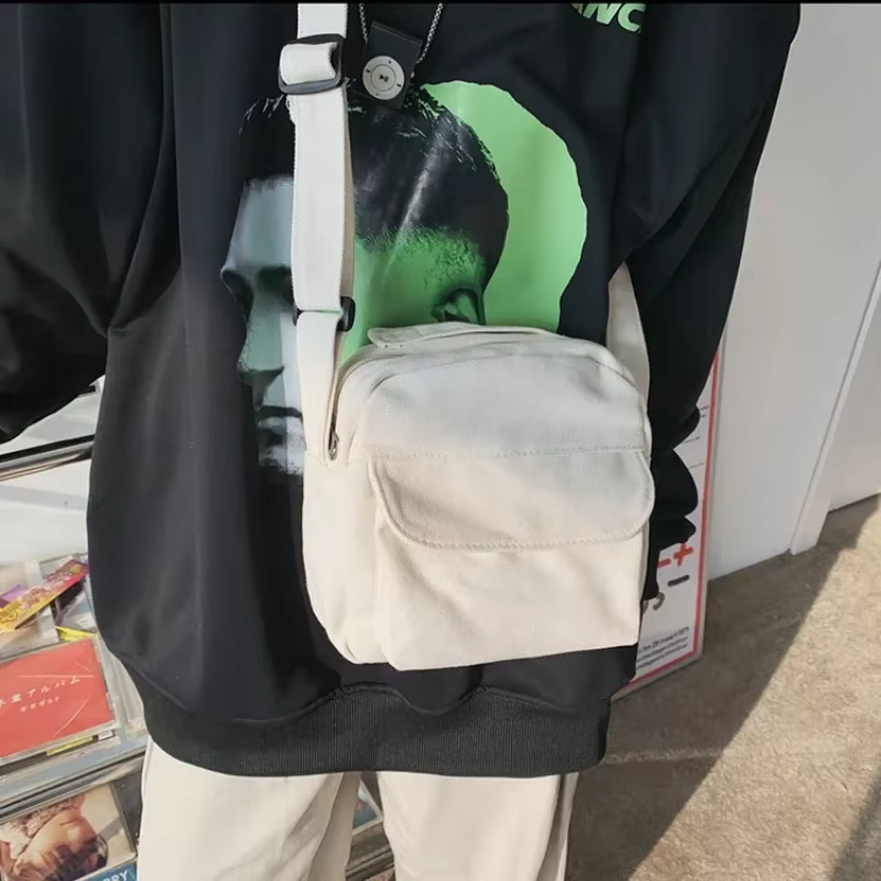 Mode petits sacs à bandoulière en toile pour femmes 2026 Mini épaule téléphone sac à main fille étudiant coton tissu