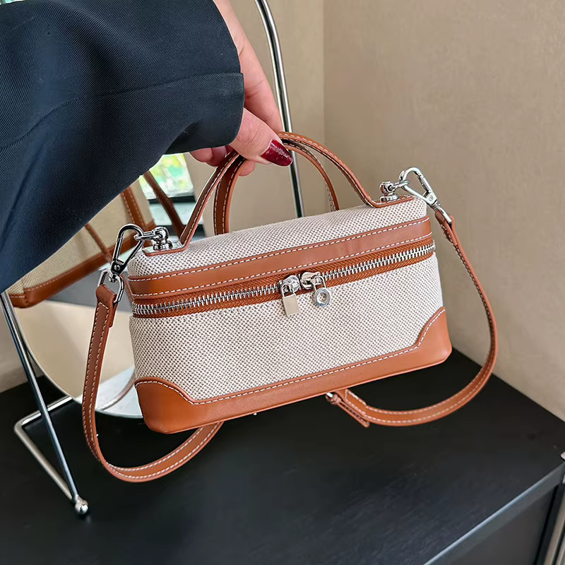 Sac à main en toile patchwork pour femme