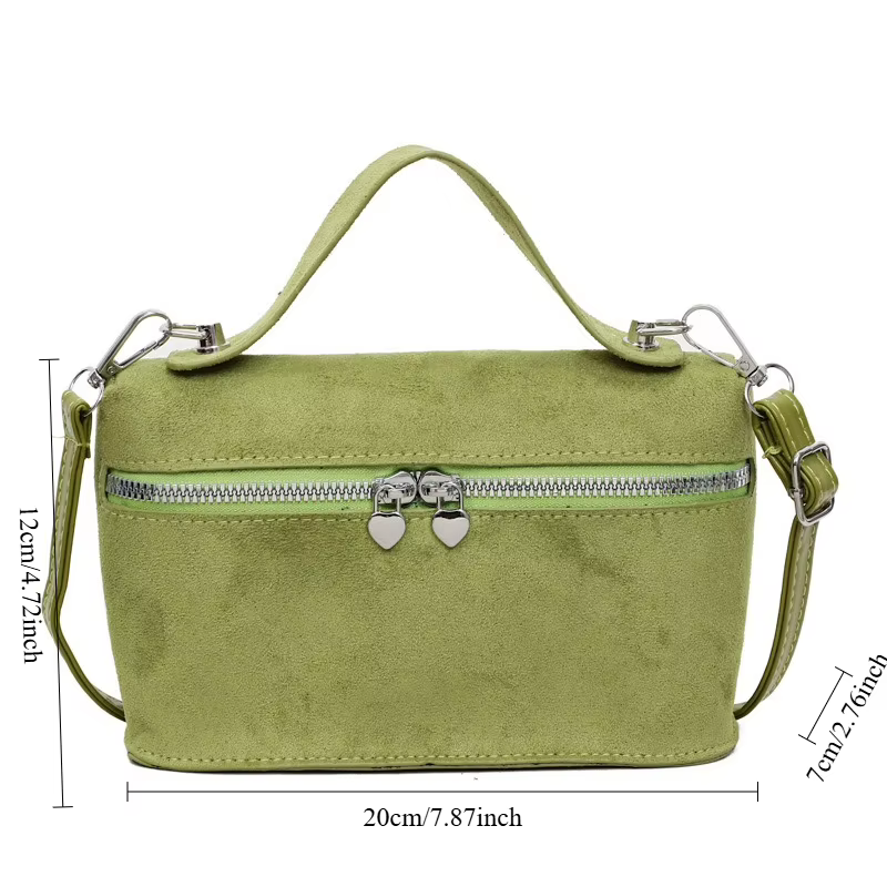 Sac à bandoulière polyvalent en daim de luxe pour femmes