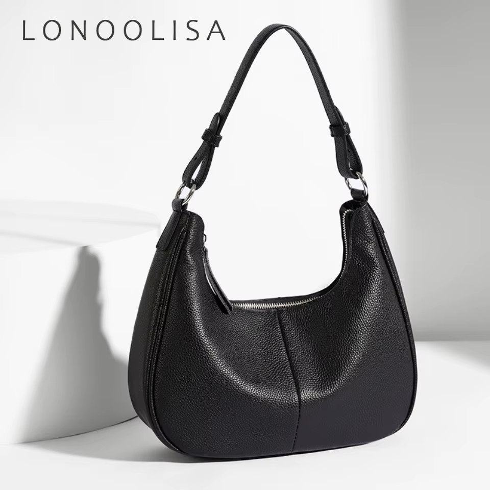 Sacs à bandoulière en cuir de vachette véritable de haute qualité pour femmes