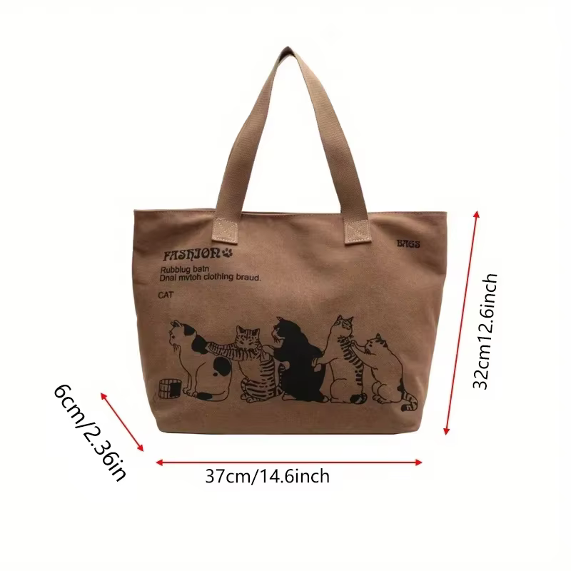 Sac fourre-tout en toile tendance pour femme