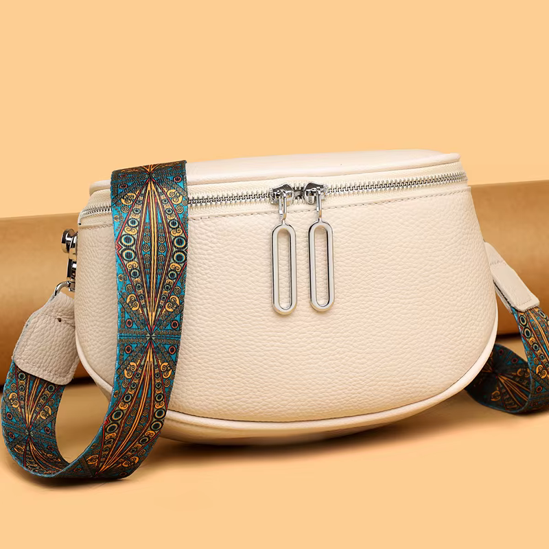 Sac fourre-tout en cuir véritable pour femme