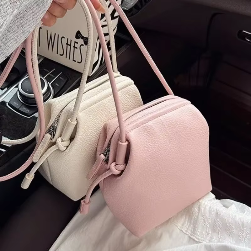 Sac à bandoulière en cuir vintage tendance pour femme
