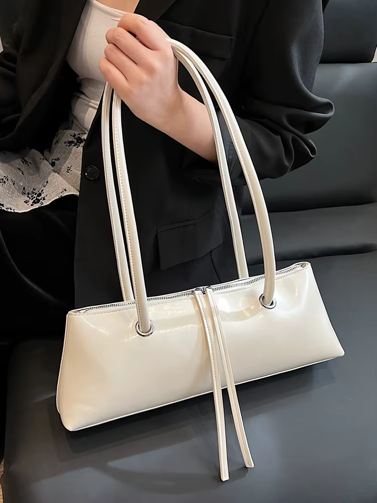 Sac à bandoulière rouge pour femmes, Version coréenne, sacs sous les bras simples et solides en cuir PU, sacs à main élégants pour rencontres, nouvelle collection 2025