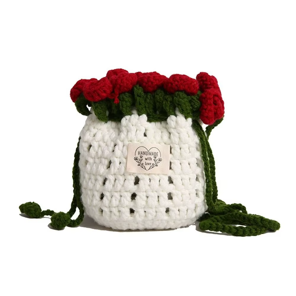 Sac seau de plage en corde de coton tressée