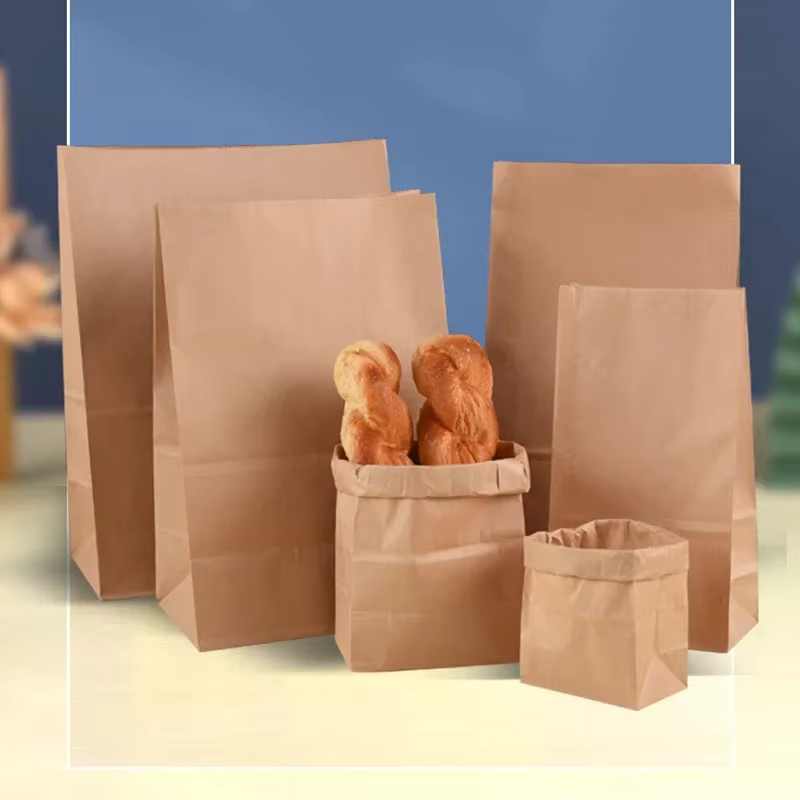 10/30/50/100 pièces sac en papier Kraft marron nourriture légumes sac à provisions paquet de bonbons sac à déjeuner