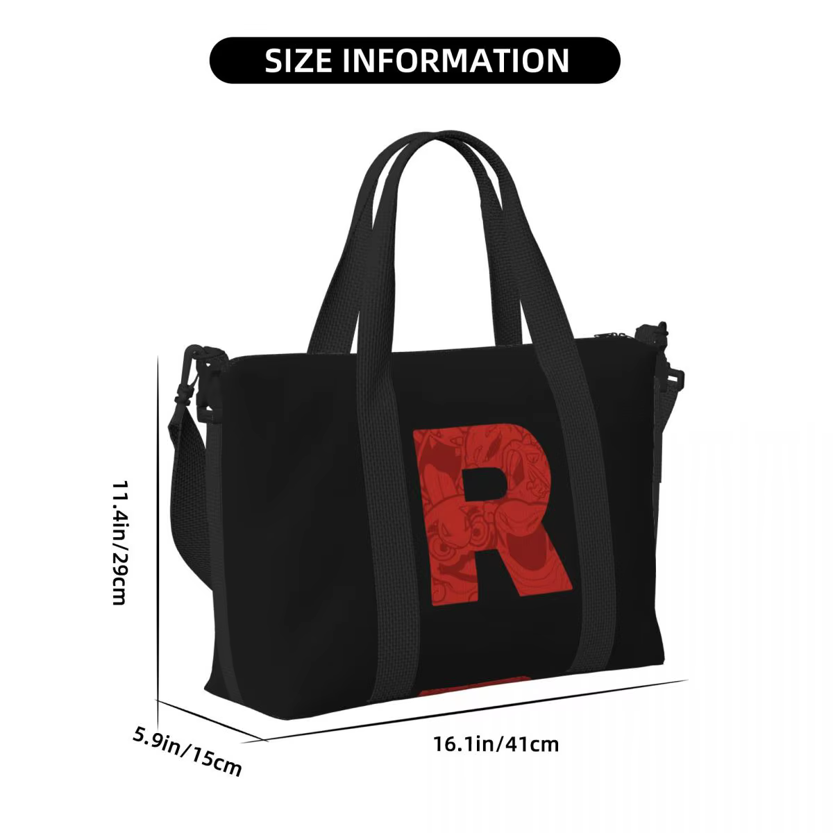 Sac de voyage de plage avec Logo lettre R Team Rocket
