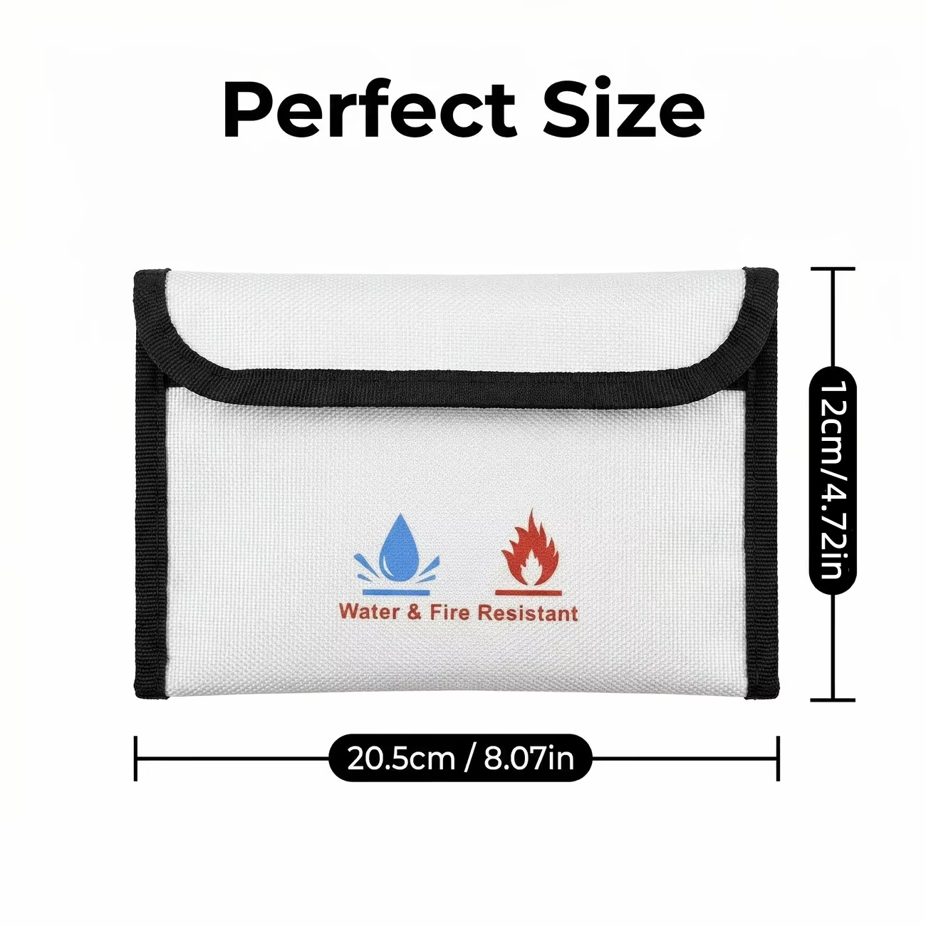 Sac à documents ignifuge et résistant à l'eau – Pochette de rangement compacte pour passeport