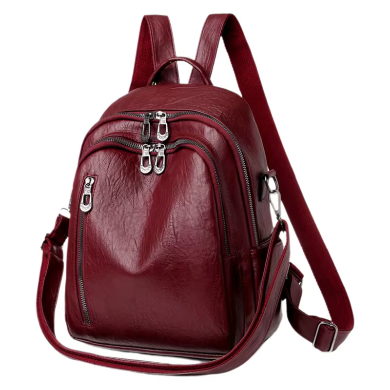 Sac à dos en cuir souple pour femme