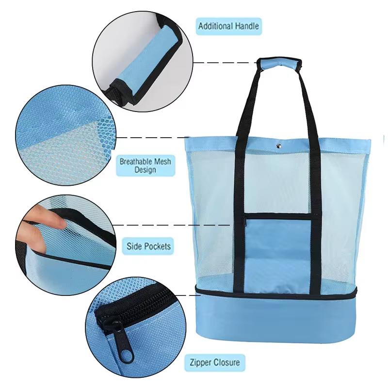 LUSQI Sac de plage isolé pour femmes