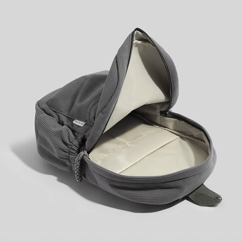 Sac à dos en velours côtelé tendance