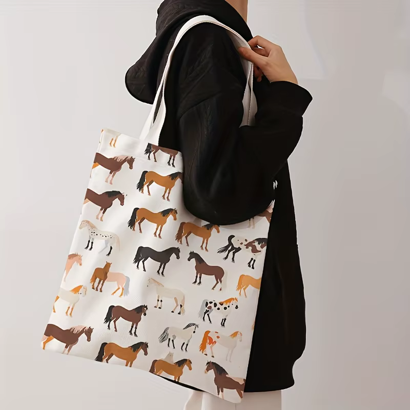 Sac fourre-tout imprimé cheval en Polyester