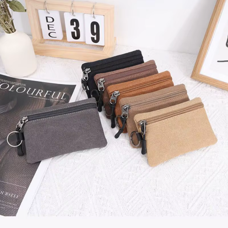 Mini porte-monnaie en toile
