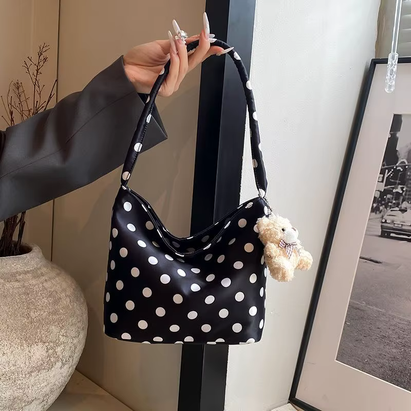 Sac fourre-tout à pois mignon pour femmes