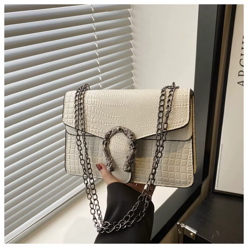 Sac rétro à imprimé serpent