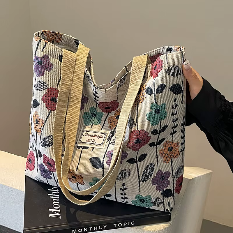 Sac fourre-tout en toile pour femmes