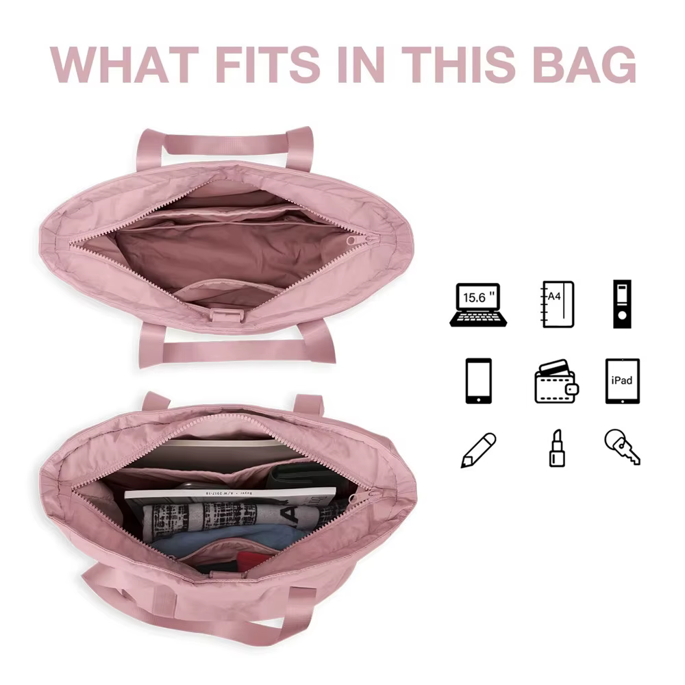 Sac fourre-tout de voyage pour ordinateur portable universitaire pour femme