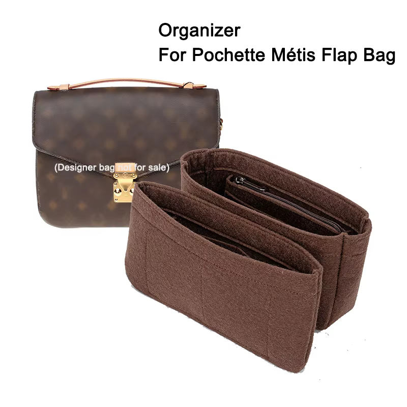Convient pour Pochette Métis rabat feutre insérer sac organisateur maquillage sac à main Organization voyage intérieur