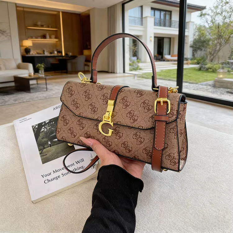 Sac à main pour femme en cuir vintage de créateur parisien