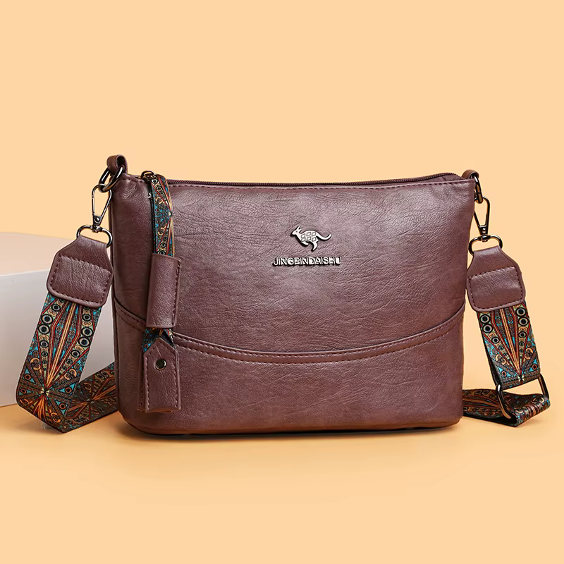 Sac à bandoulière en simili cuir pour femmes à la mode