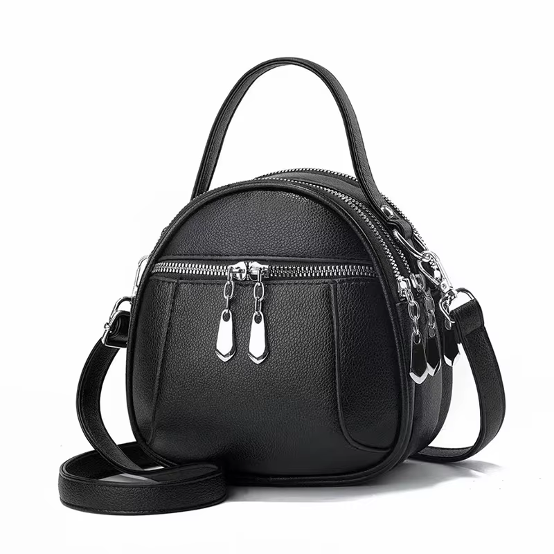 2024 New Authentic Brand Women's Shoulder Bag Soft Leather Girls Handbag Fashionable Simple Female Crossbody Bolsas