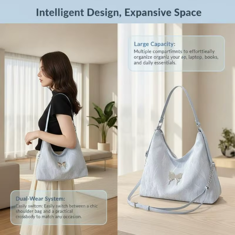Sac à bandoulière résistant aux rayures pour femmes