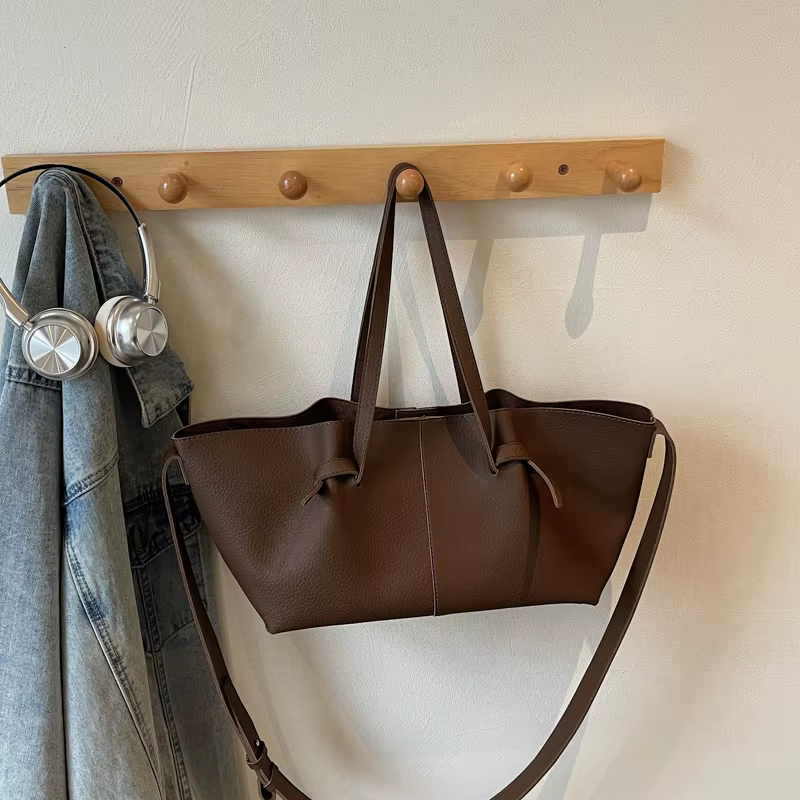 Noir décontracté doux grande capacité fourre-tout femmes sacs à main concepteur de luxe en cuir Pu sac à bandoulière