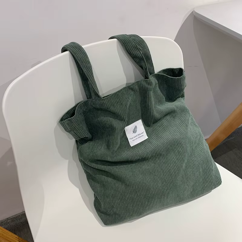 Sac cabas en velours côtelé pour femme JIOMAY 2025 – Sac fourre-tout élégant et durable