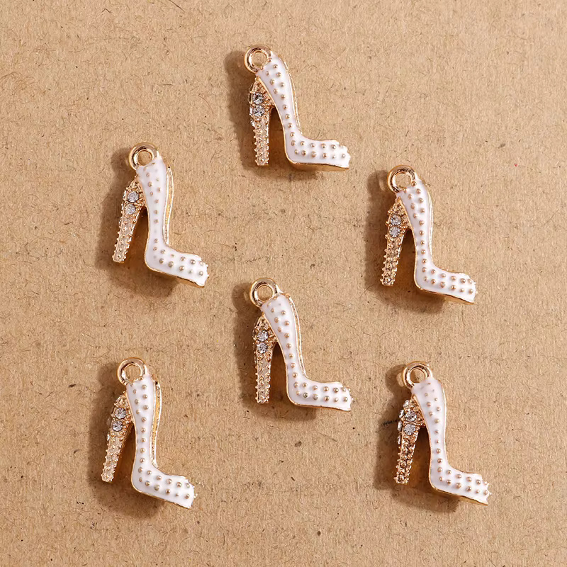Breloques de sac à main en cristal faites à la main, design de marque de luxe, collier Pmotfor, boucles d'oreilles, bracelet à bricoler soi-même, bijoux, accessoires exécutifs, 10 pièces