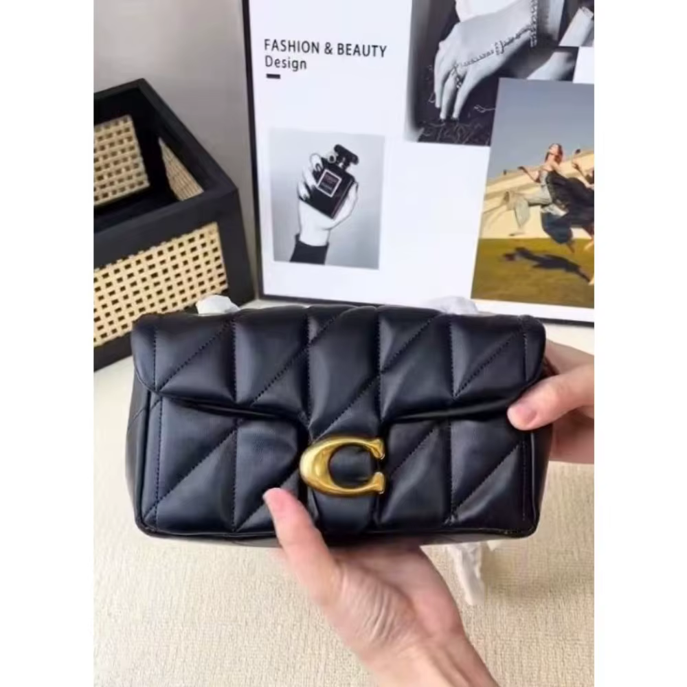 Sac messager classique 2026 à motif losanges, petit sac carré