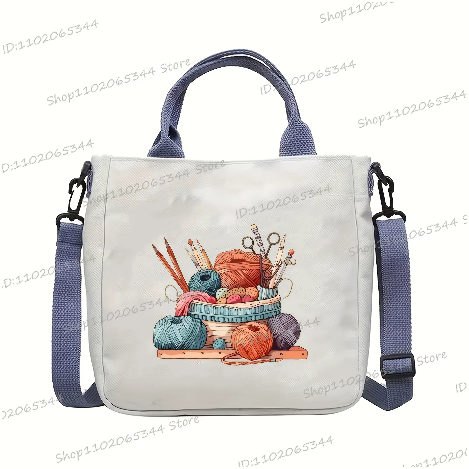 Sac à bandoulière sur le thème du crochet pour femme