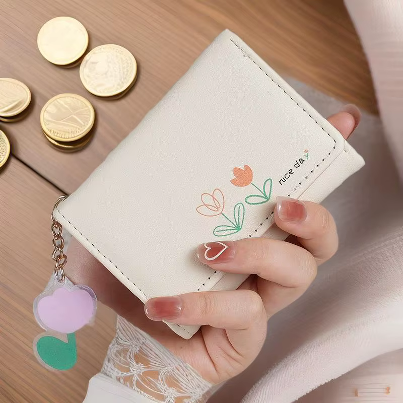 Mini portefeuille en cuir PU