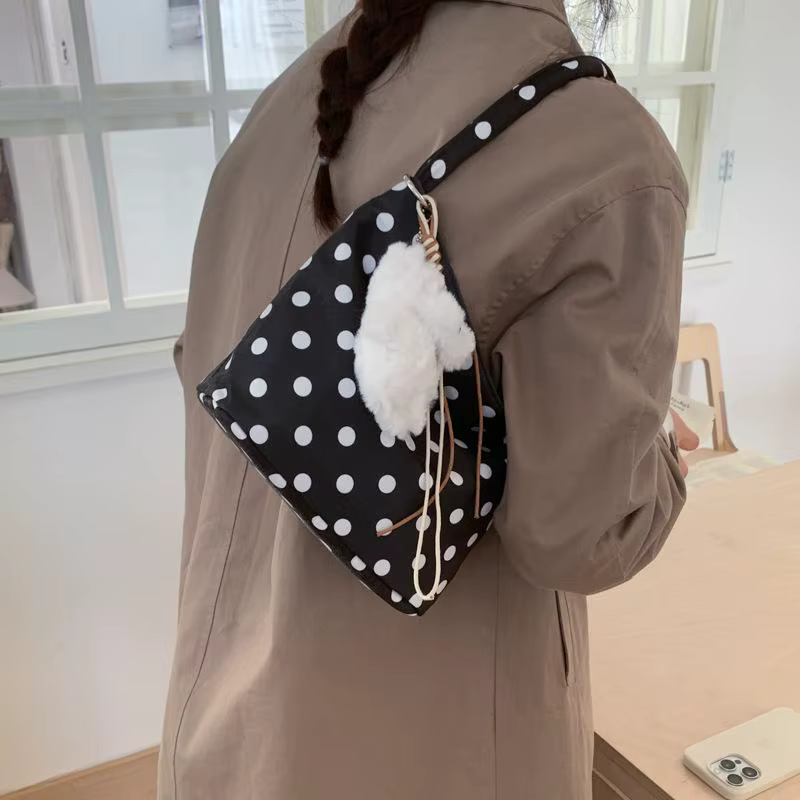 Sac fourre-tout à pois mignon pour femmes