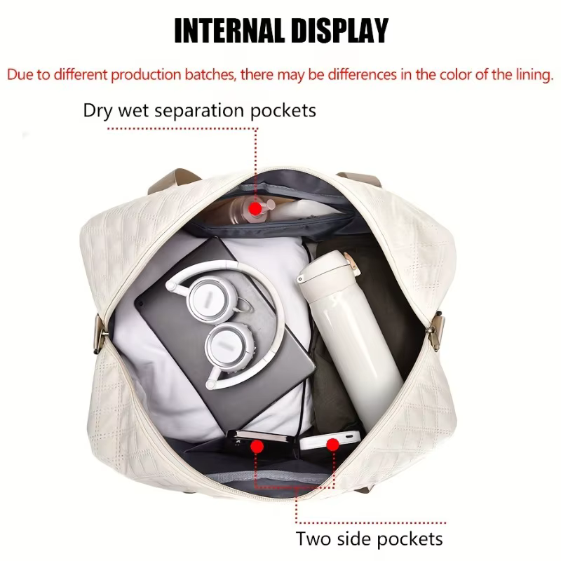 Sac polochon de luxe – Élégant et durable avec séparateur étanche