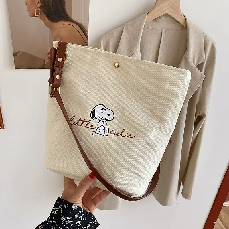 Sac seau grande capacité Snoopy pour femme
