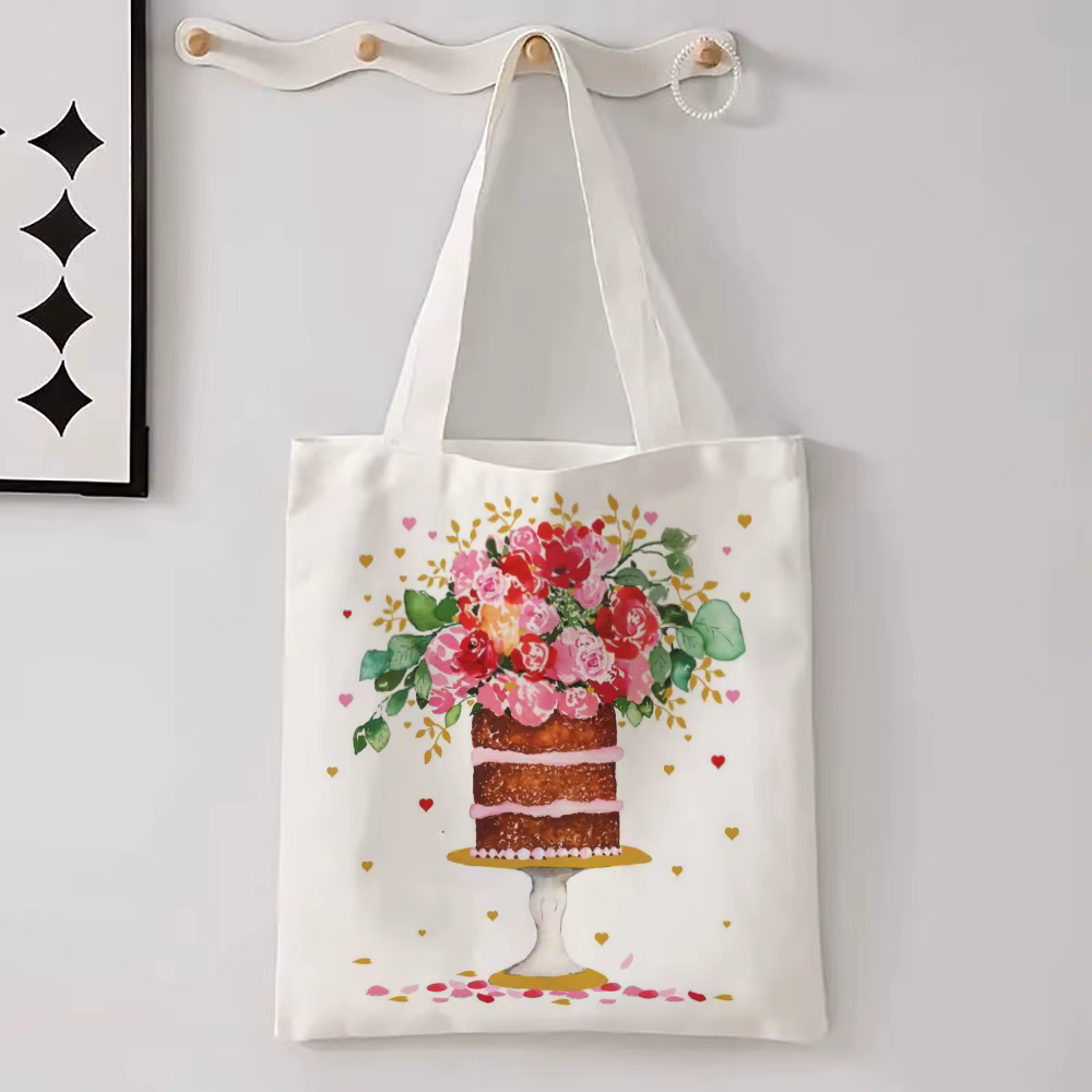 Sac en lin imprimé de fleurs pour femmes