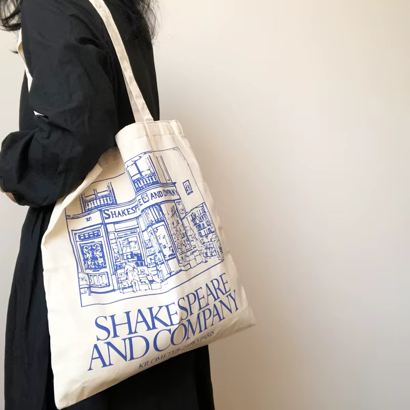 Sac écologique en coton fin pour librairie Paris Shakespeare