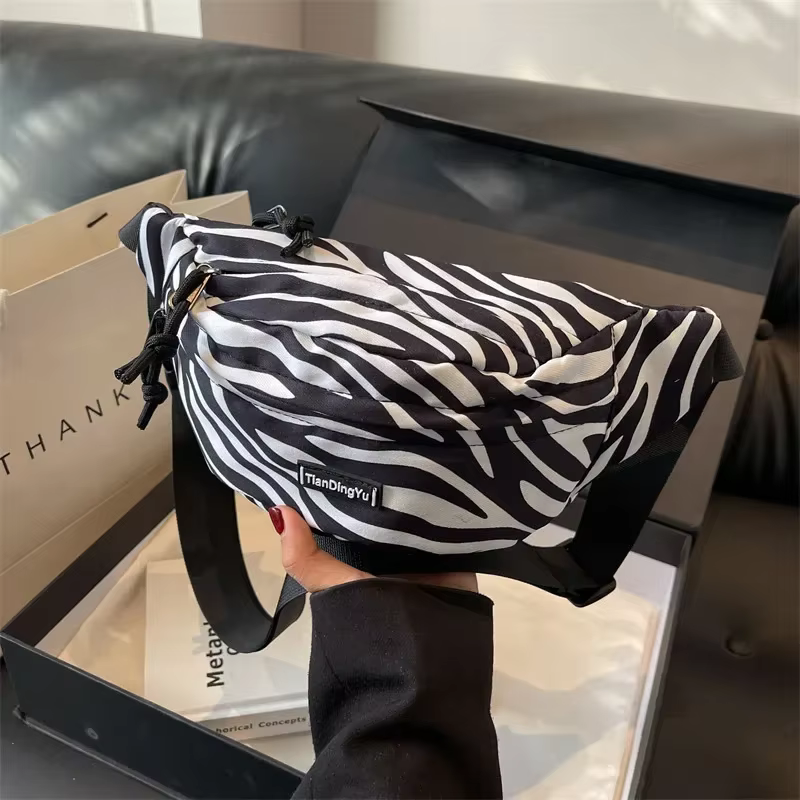 Vintage léopard imprimé Fanny Packs pour femmes mode zèbre rayure taille sac Portable femme