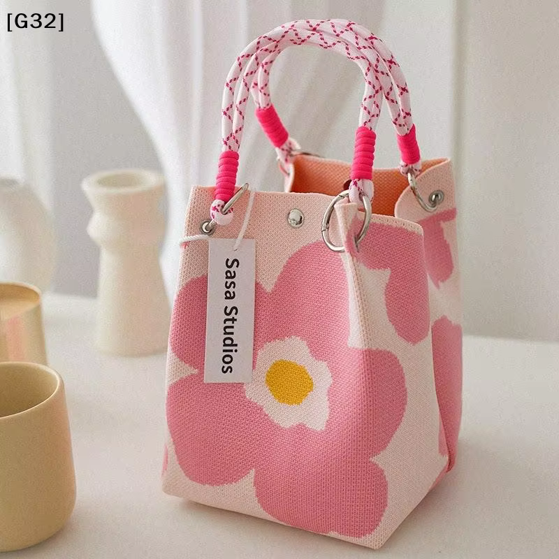 Nouveau Sac à Main Tricoté Polyvalent et Adorable 2026 avec Fermeture Magnétique 3D