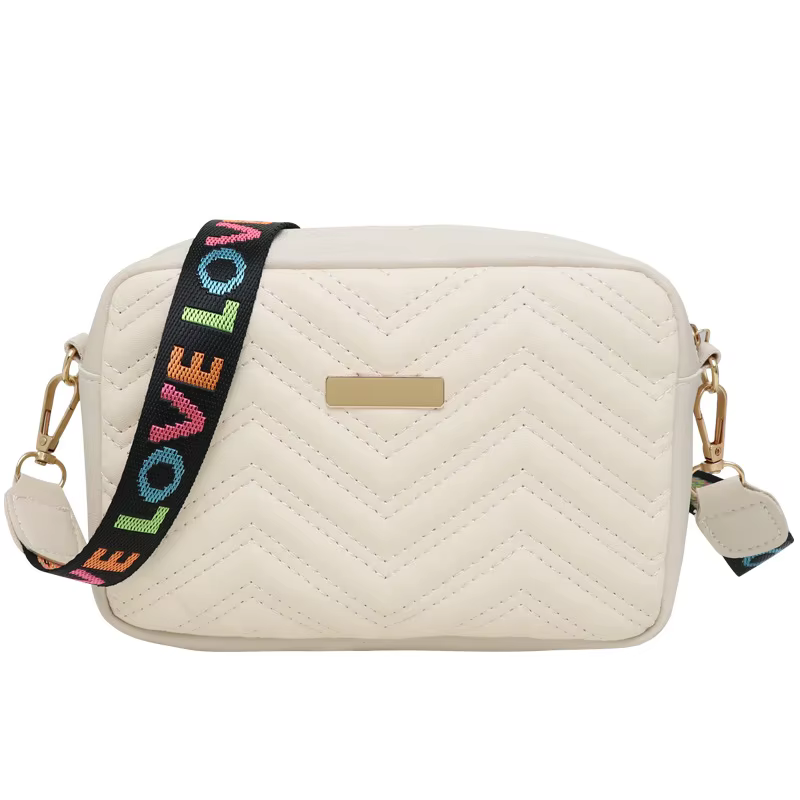Rilibegan sac photo brodé matériau PU décontracté petit sac carré polyvalent sac à bandoulière unique
