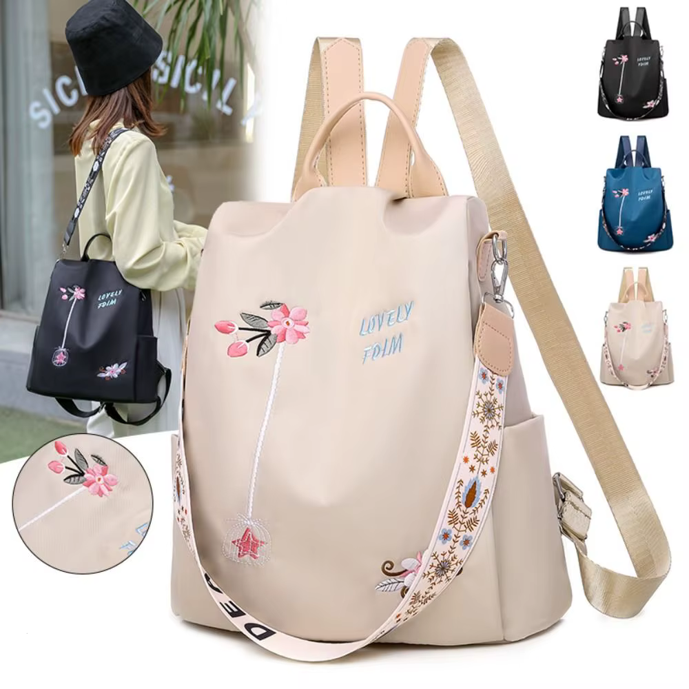 Sac à Dos Oxford Brodé pour Femme